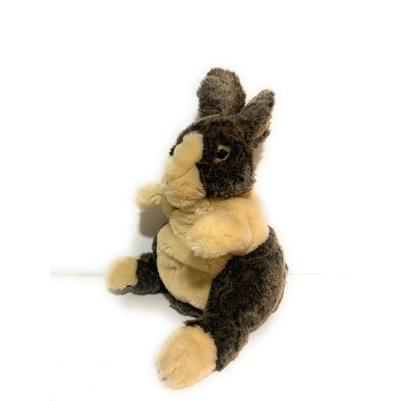 Folkmanis Realistic Baby  Bunny Rabbit Plush Full Body Hand Puppet Toy 10" Brown - Picture 2 of 4